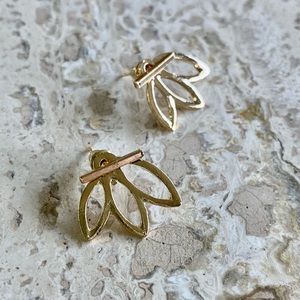 ✨Earrings✨gold-tone clear gemstone 4pc. set post BRAND-NEW boutique dressy